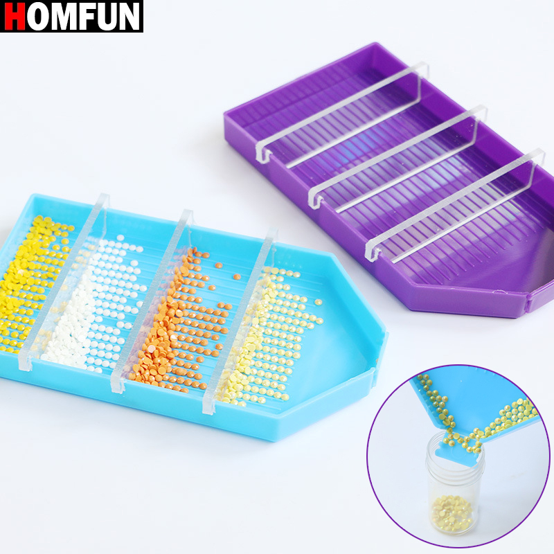 Partition Screen Divider - Homfun-ダイヤモンドペイントトレイオーガナイザーキット、5D刺embroidery用の便利な収納、モザイククロスステッチツール、3グリッドアクセサリー