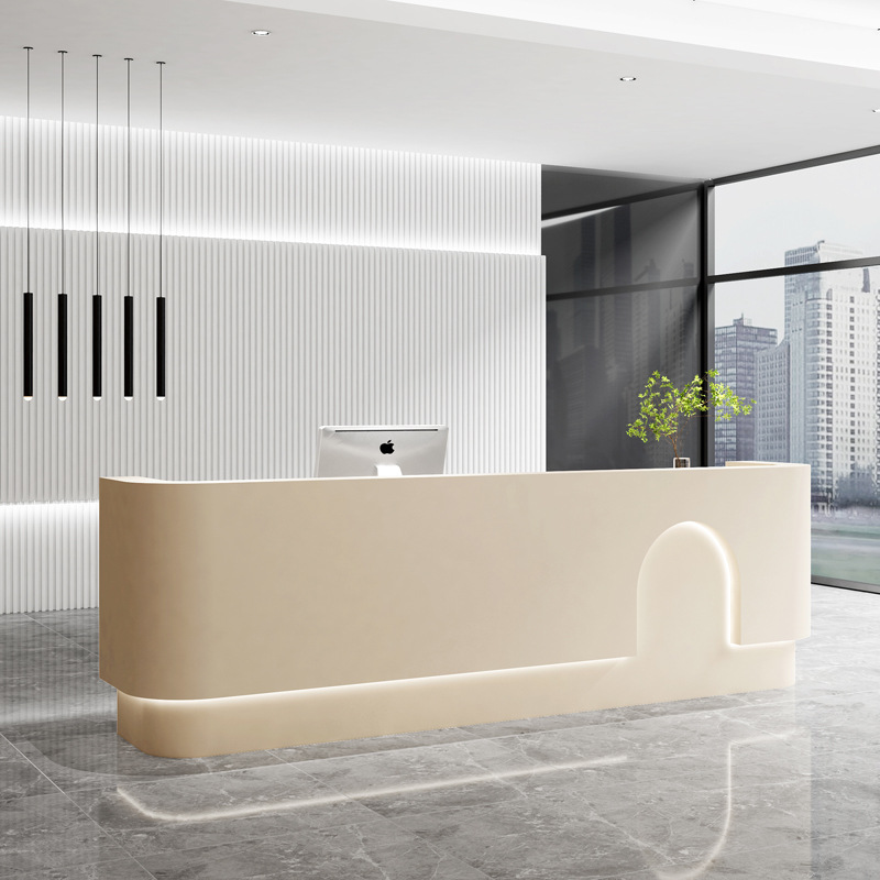 Reception Desk Counter - シンプルな美容室のレジカウンター、医療美容クリニックの受付カウンター、レセプション家具、カッセJT40C