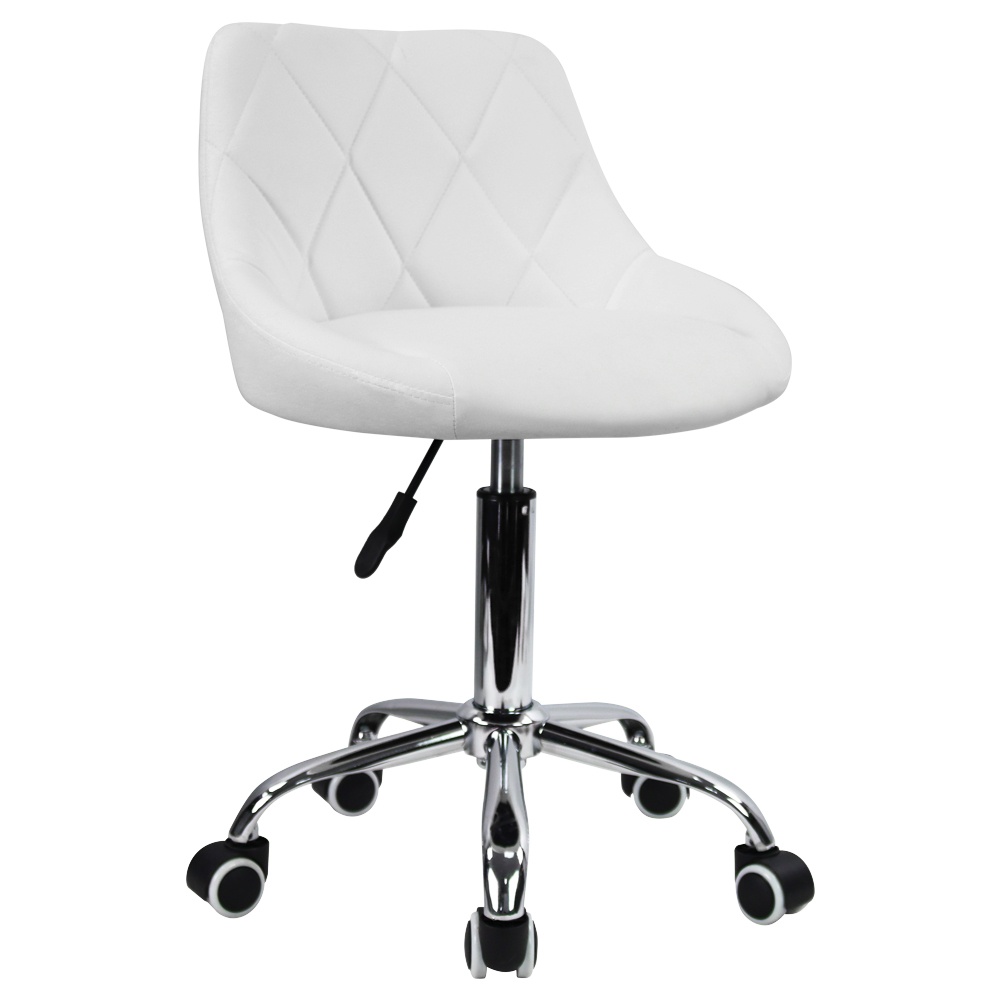 Task Chair Mid Back - CANBOUN ミッドバック PU レザー高さ調節可能な回転モダンなタスクチェアコンピュータオフィスホームバニティチェアホイール付きホワイト
