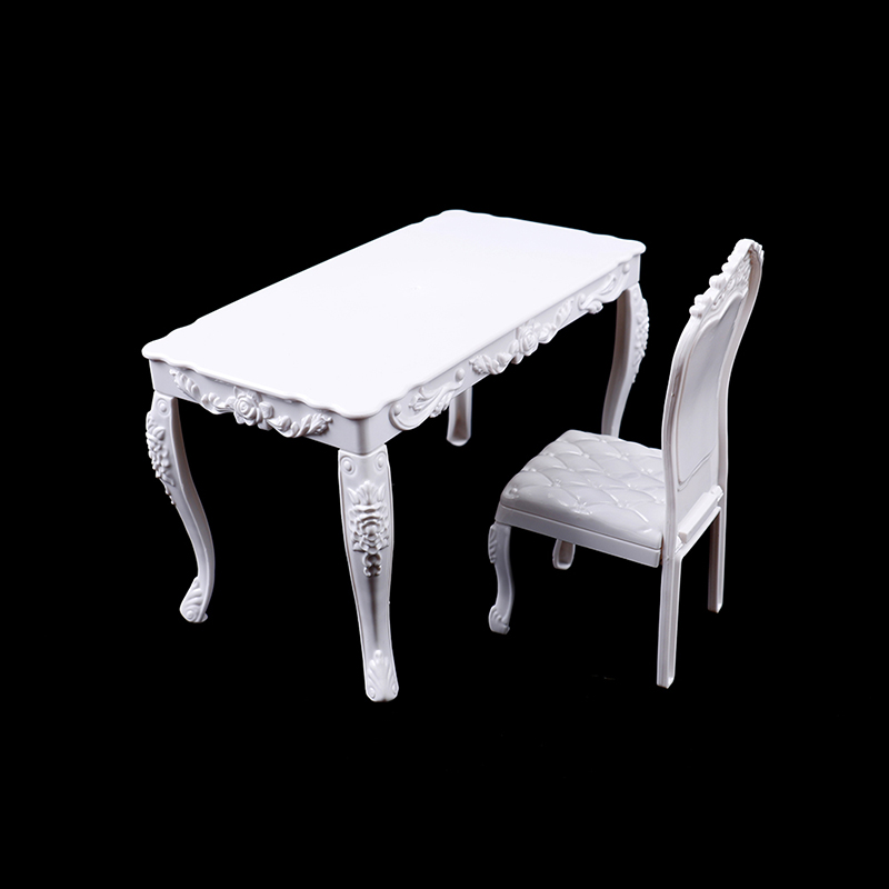 Office Furniture Solutions - 1pcドールハウス1:6キッチン家具アクセサリーダイニングテーブル椅子コンピュータオフィスの家の装飾、子供のおもちゃ