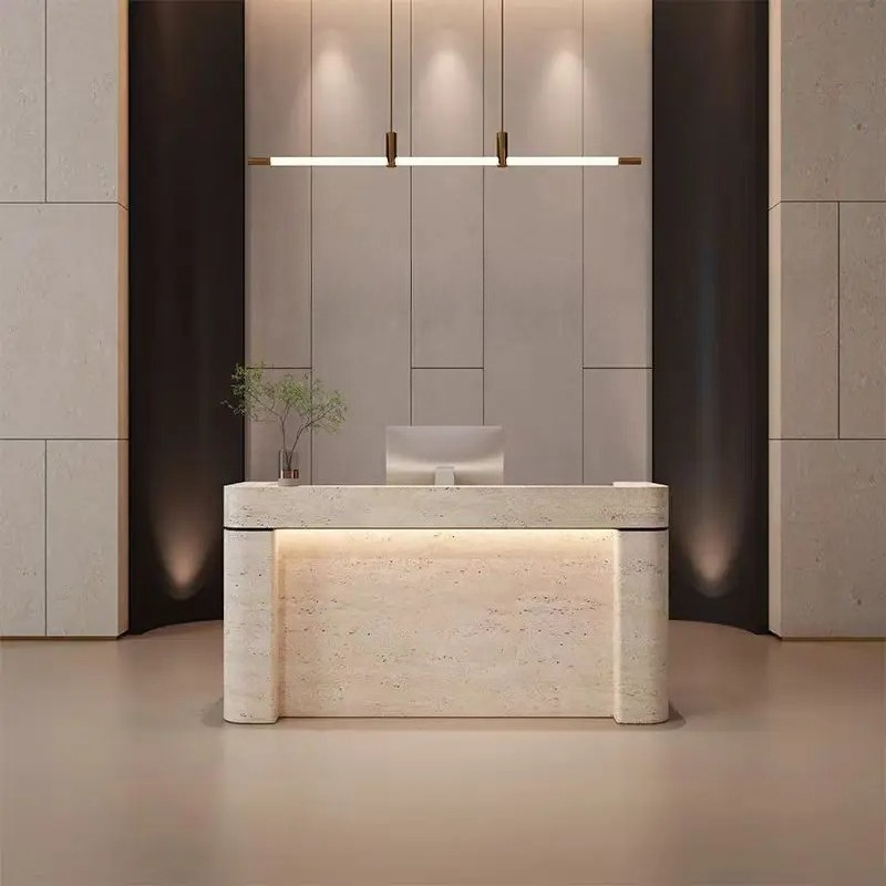 Office Furniture Factory Shop - モダンでシンプルな多機能受付デスク、工場直送MDF折りたたみ式、サロン、オフィス、ショッピングモール、病院向け