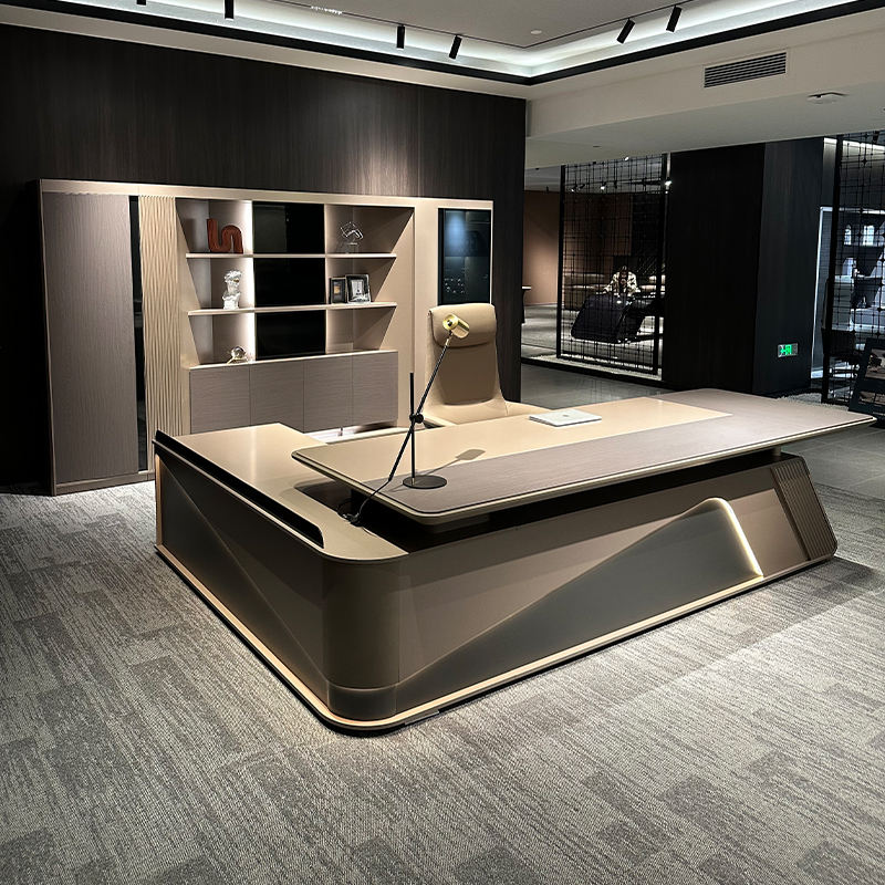 Office Furniture Rental - モダンなエグゼクティブデスクセット（木製チェア付き）、高級CEOマネージャーデスク、ビジネスオフィス用、1年間保証