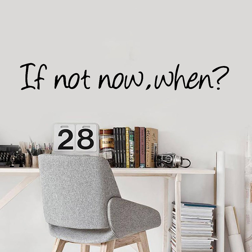 Office Furniture Now - インスピレーションを与えるフレーズがない場合のオフィスウォールステッカー家の装飾リビングルームビニールルーム室内窓の壁ステッカーy463