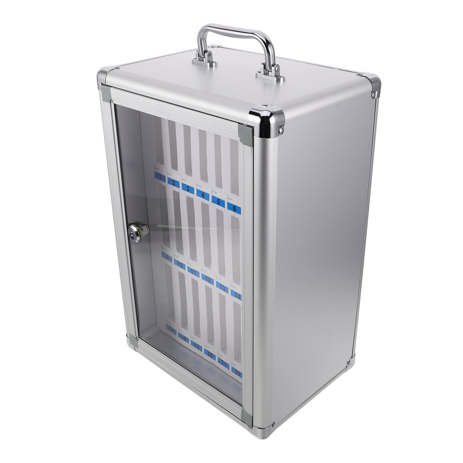 Office Storage Cabinet - 24スロット携帯電話ロッカー、アルミ合金製壁掛け式ロック付き収納キャビネット、教室、オフィス、試験用携帯電話オーガナイザーボックス