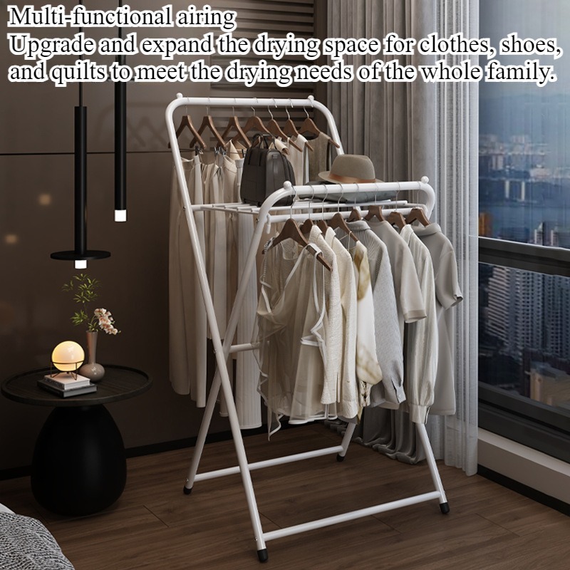 Coat Rack Standing - 衣類乾燥ラック 床から天井まで 家庭用 寮 折りたたみ式 寝室