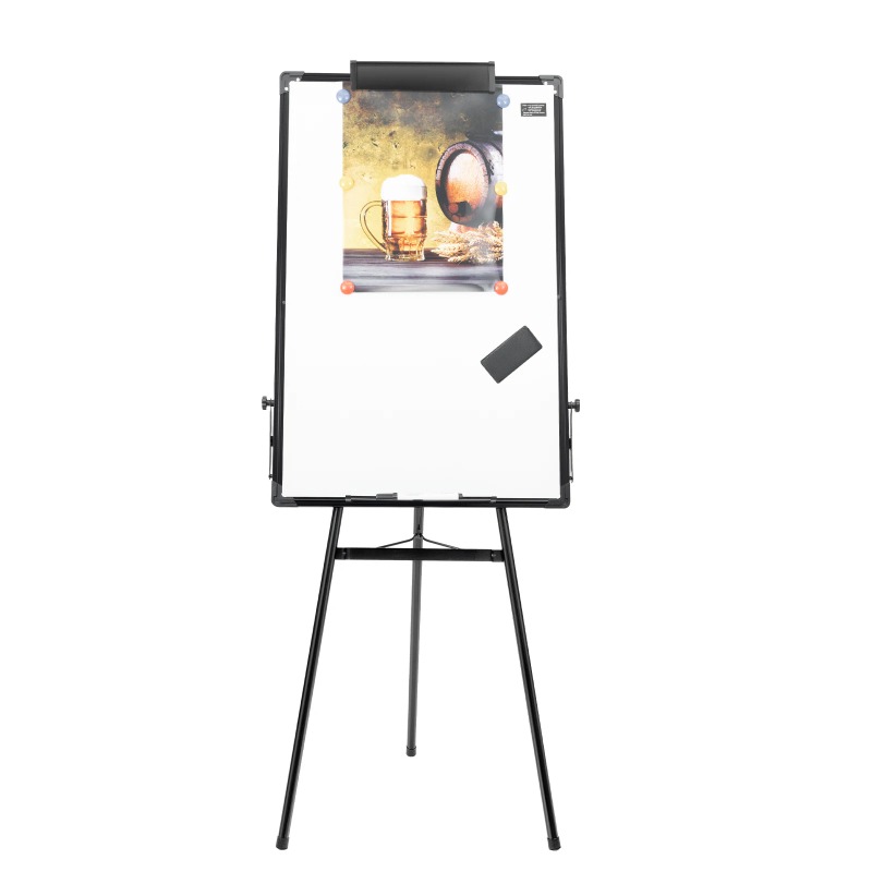 Whiteboard Easel Tripod - 三脚ブラケットホワイトボードイーゼル、調節可能で繰り返し書ける磁気イーゼル、学校、オフィス、家庭用のドライイレースホワイトボード