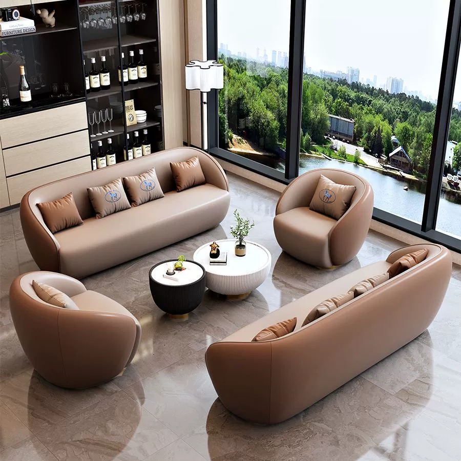 Office Furniture Wholesale - 軽量高級オフィスソファ モダンミニマリスト ビジネスレセプション会議 レジャーレストオフィス 3人掛けシングルソファ 卸売