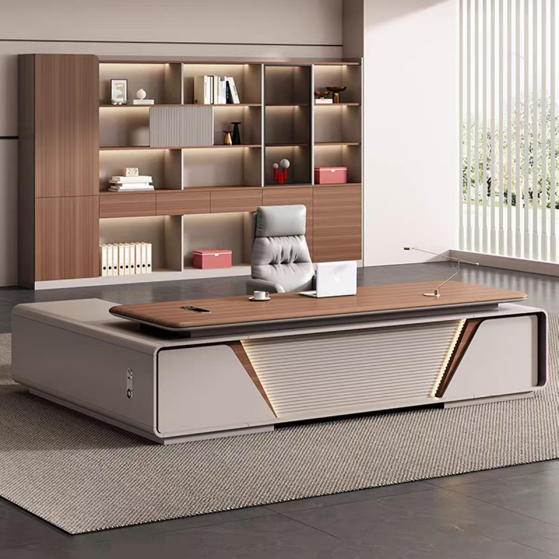 Xh Office Furniture - 豪華なハイエンド、シンプルモダンなCEO向け、大型エグゼクティブ、Sサイズ、オフィスデスクと椅子