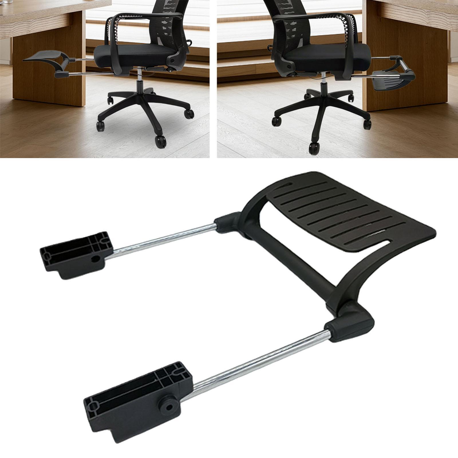 Office Furniture Solutions - オフィスチェアスライド式フットペダル人間工学に基づいたフットレストメッシュチェアアクセサリー調整可能簡単設置大人のワークスペース向け