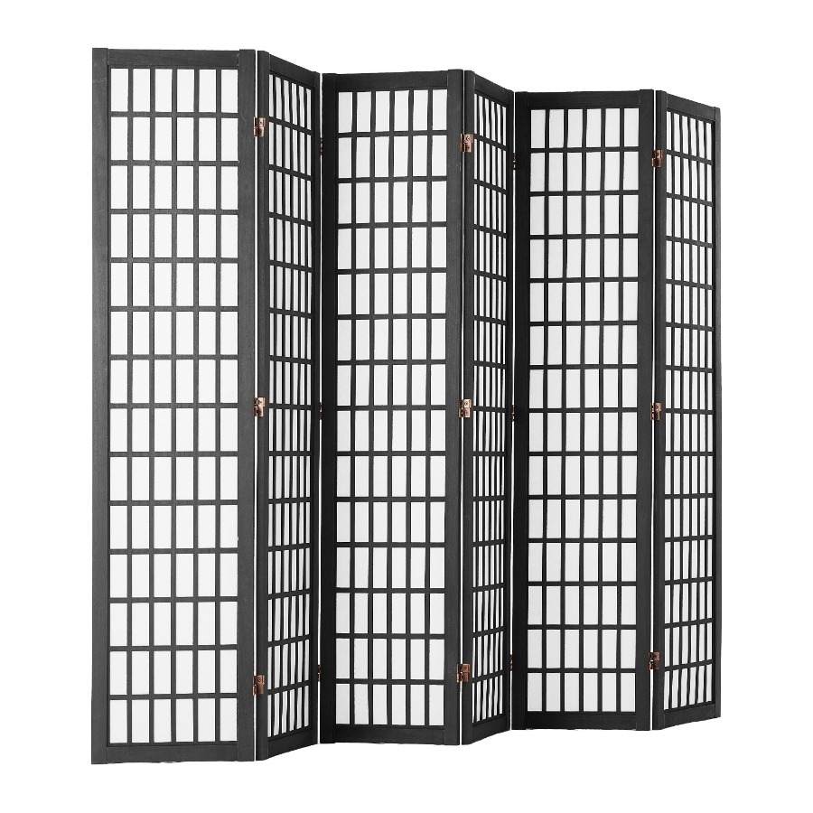 Partition Screen Divider - 6枚パネルの和風間仕切り折りたたみ式プライバシースクリーン、屋内用ポータブル仕切りと装飾スクリーン、部屋の区切り用