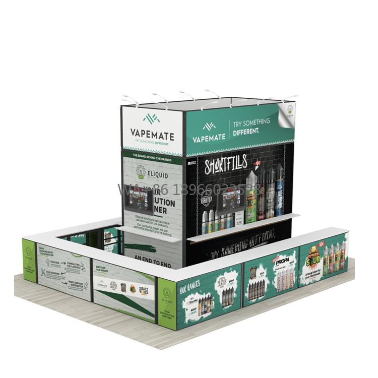 Reception Desk Counter - 中国製のコストパフォーマンスに優れたモジュール式プロモーション受付カウンターデスク、展示ブース周りに設置可能