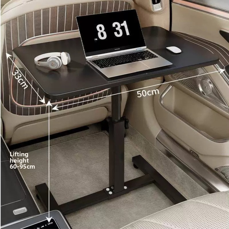 Office Furniture Wholesale - 折りたたみ式車載デスク 高さ調節可能 90度 ° 厚いスチールフレームのユニバーサル乗客用シートテーブル（食事、執筆、学習用）