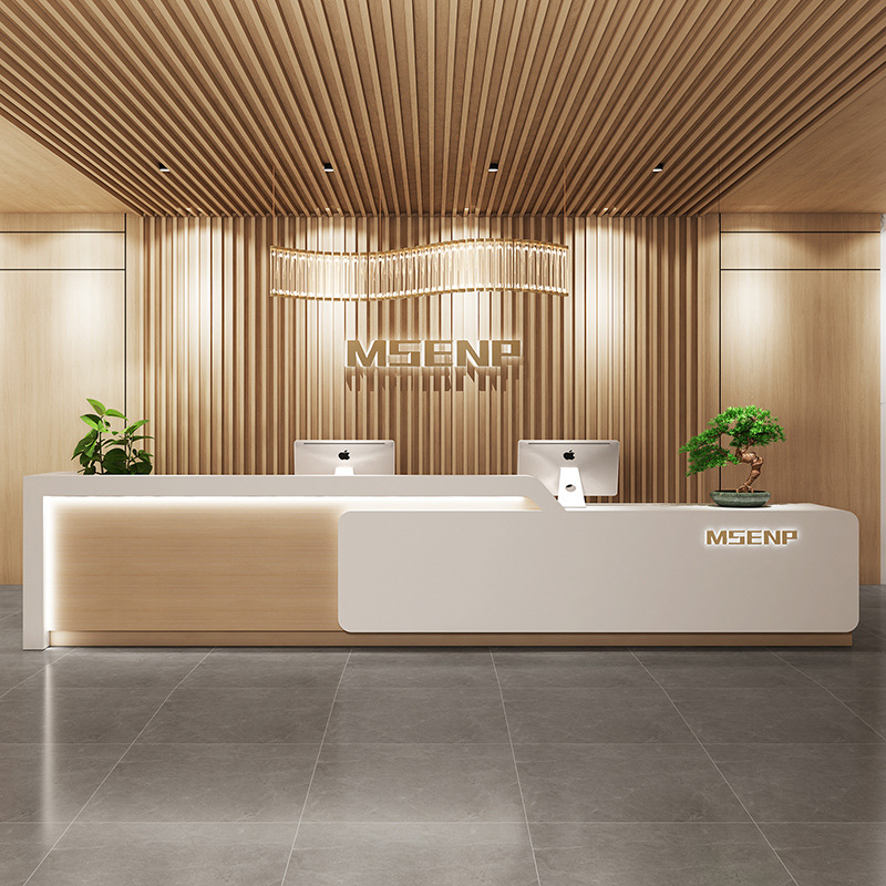 Reception Desk Counter - 高級モダンなレジカウンター 中国風企業ホテルロビーのレジカウンター 受付デスク家具 カヘロ JT40C