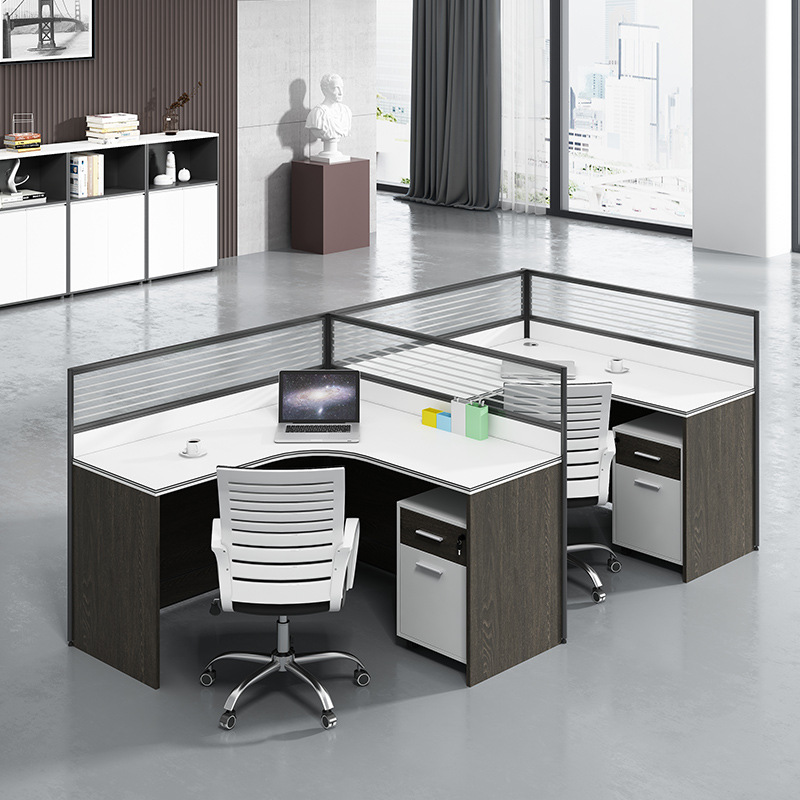 Office Furniture Now - スクリーンワークステーションスタッフデスク2～8人用仕切りカードシートシンプルなオフィス家具コンピューターデスク