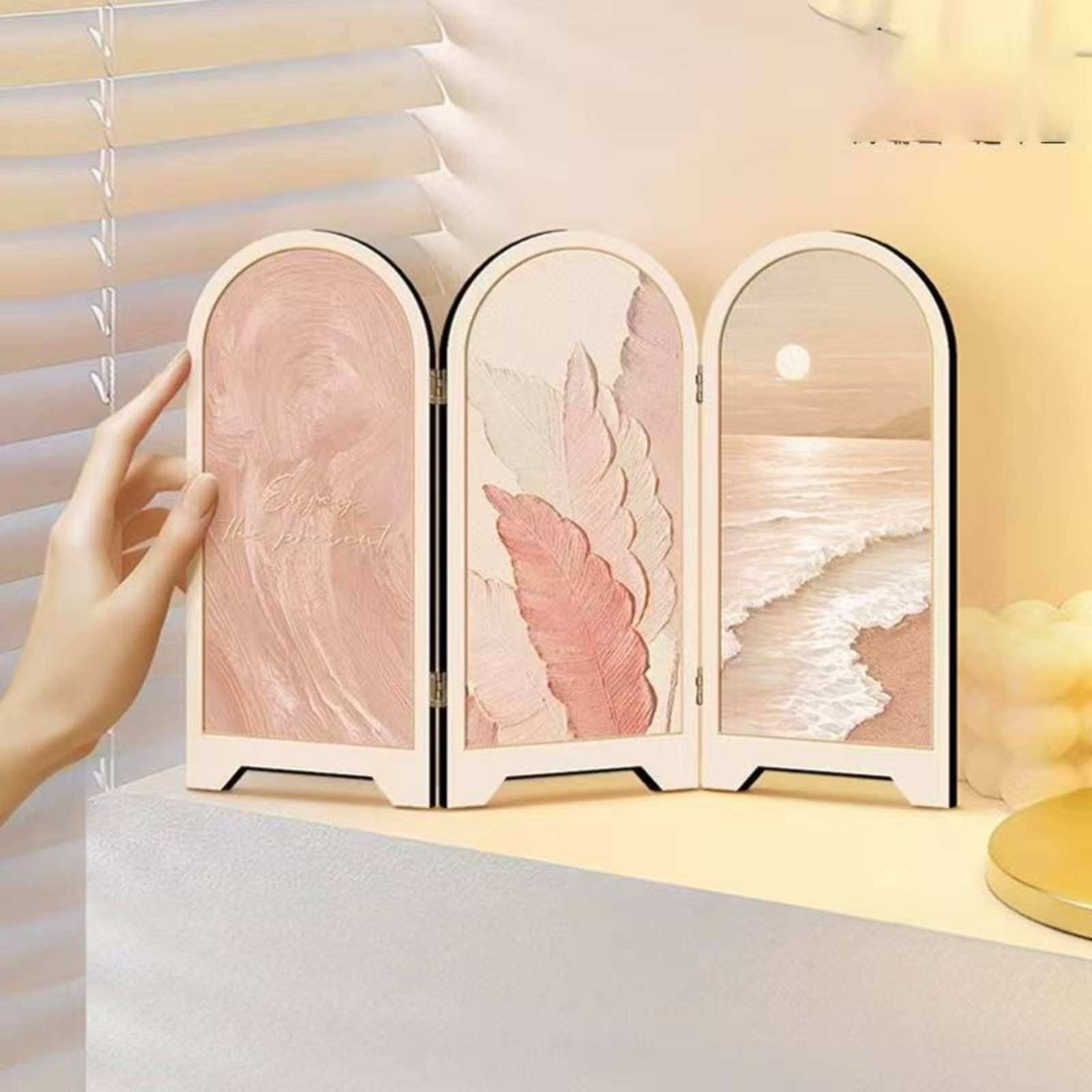 Partition Screen Divider - 中国デザインのテーブルスクリーン、レトロな中国デザインのパネル仕切り、デスクトップ装飾パーティション、棚用省スペース仕切り