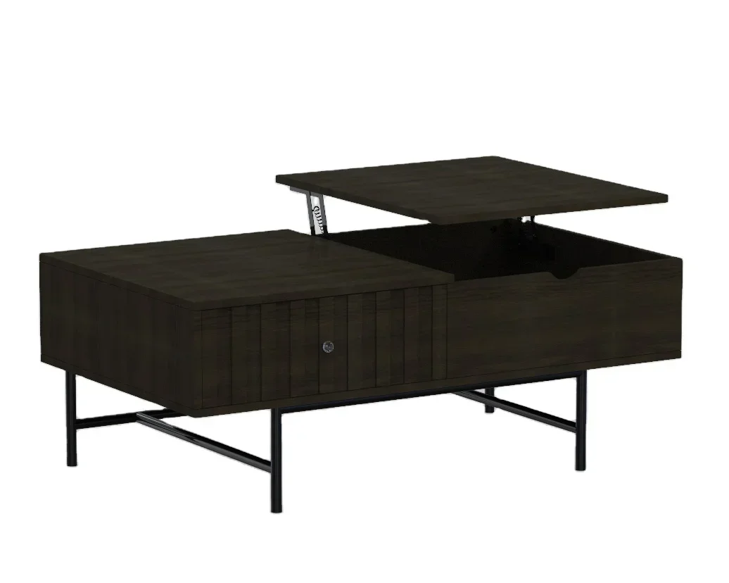 Office Furniture Solutions - クラシックな伝統的な木製テレビ台、家庭用家具、金属脚、リビングルーム、ダイニング、ホームオフィス、多目的収納ソリューション