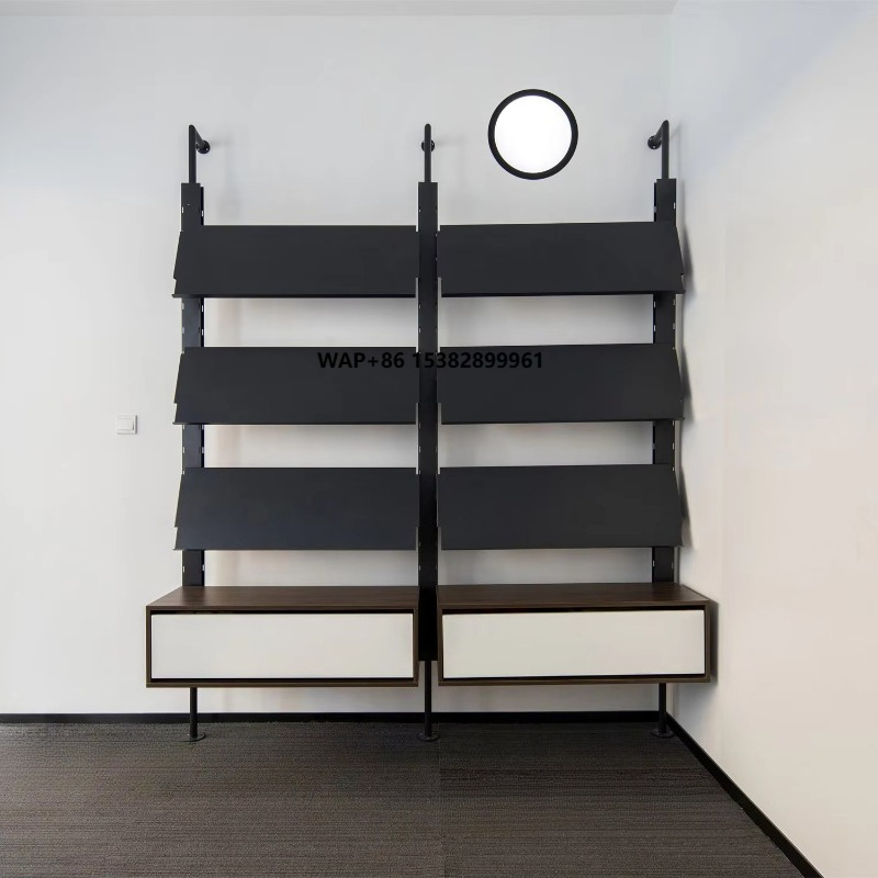 Office Storage Cabinet - 現代的な金属製キャビネット収納ラック、学校・オフィス用、耐久性があり調整可能、カスタマイズ可能なショップディスプレイスタンド、省スペース設計