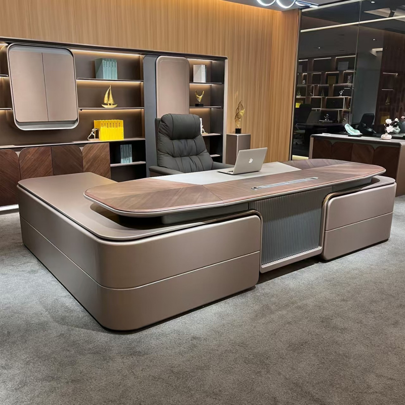 Xh Office Furniture - 椅子セット、シンプルモダンで軽い高級感のあるハイエンドオフィスエグゼクティブデスクとCEO向け