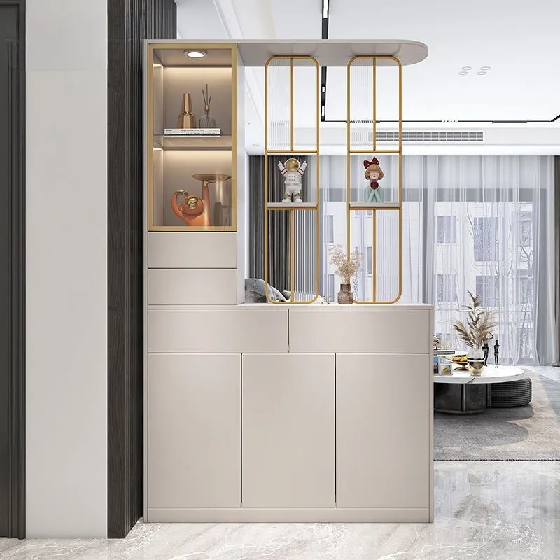 Partition Screen Divider - 高級エントランスキャビネット、スクリーンパーティション付き、リビングルーム廊下ワイン収納用、ハイエンド玄関仕切り家具
