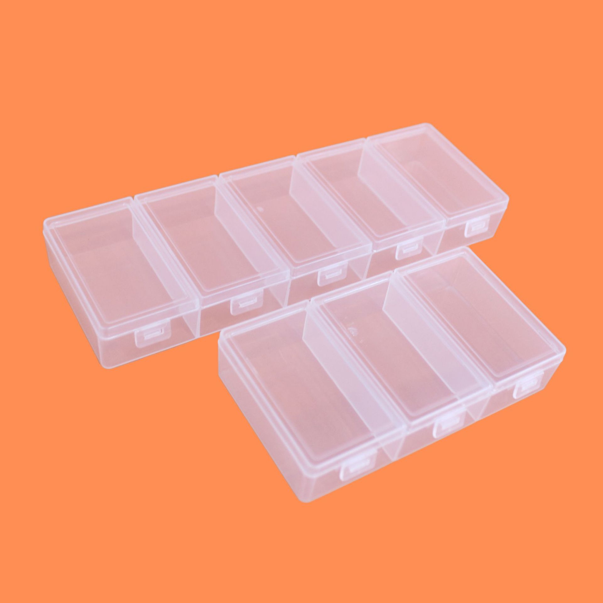 3～5グリッド連続列透明プラスチックボックス、個別の蓋付き、 - Partition Screen Divider のレビューと価格