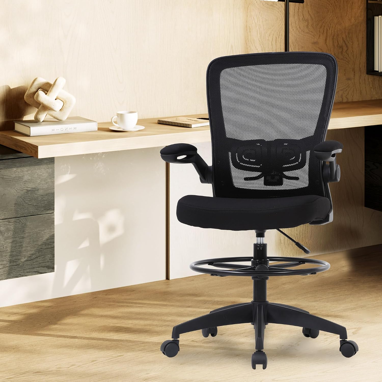 BestOffice製図用チェア、背の高いオフィスチェア、高 - Task Chair Mid Back のレビューと価格