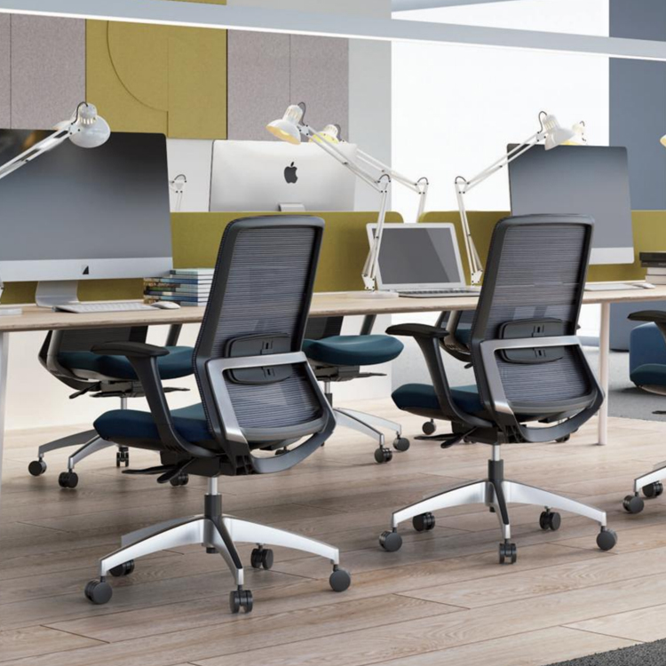 ファブリック製ミッドバックエルゴノミックメッシュタスクチェア - Task Chair Mid Back のレビューと価格