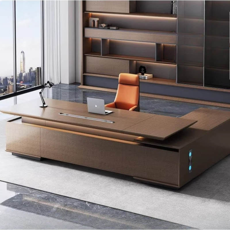 モダンなデスクトップエグゼクティブデスクデザイナーL字型スタ - Office Furniture Rental のレビューと価格