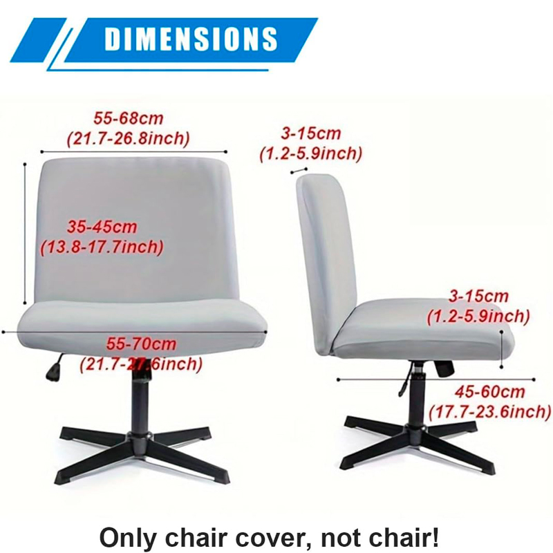 アームレスクロスオフィスデスクチェアカバー、バニティデスクワ - Task Chair Mid Back のレビューと価格