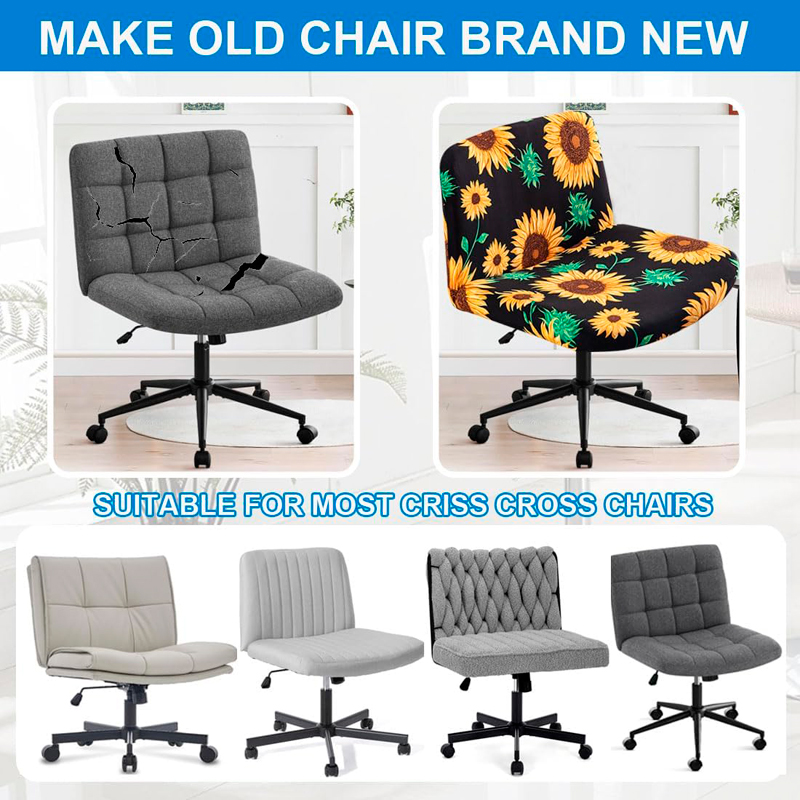 アームレスクロスオフィスデスクチェアカバー、バニティデスクワ - Task Chair Mid Back のレビューと価格