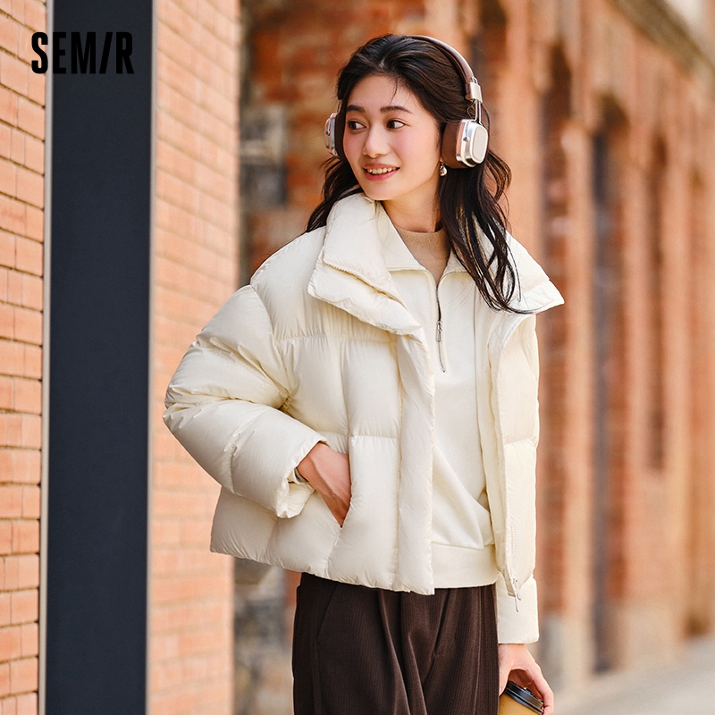 セミールダウンジャケット女性防水ルーズシンプル2026新しい - Coat Rack Standing のレビューと価格