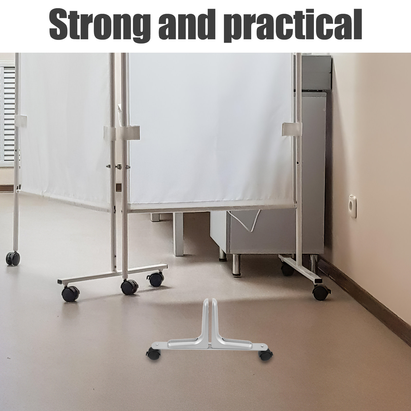 シルバー可動ホイールスタンド折りたたみ式パーティションルーム - Partition Screen Divider のレビューと価格
