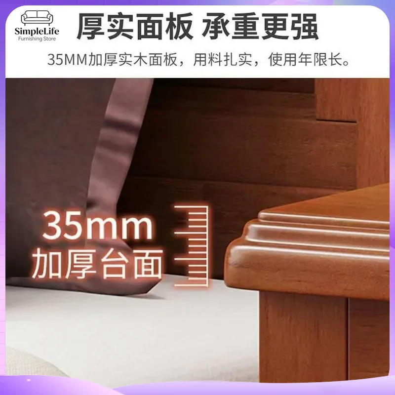 インストール不要の中国風無垢材ベッドサイドテーブル、引き出し - Office Furniture Rental のレビューと価格