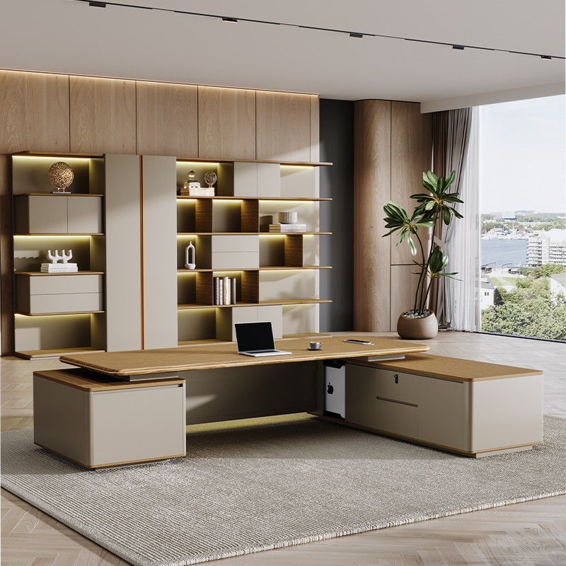 マネージャー CEO 社長 オフィス家具 高級 L字型 ディ - Office Furniture Solutions のレビューと価格