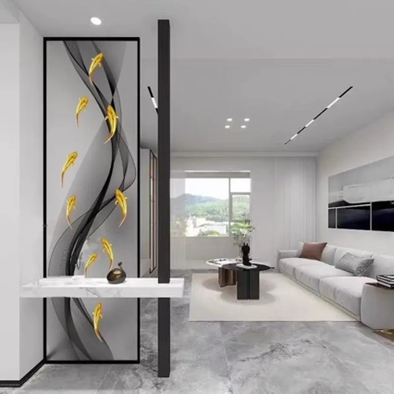 モダンでシンプルな軽贅沢アートガラススクリーンパーティション - Partition Screen Divider のレビューと価格