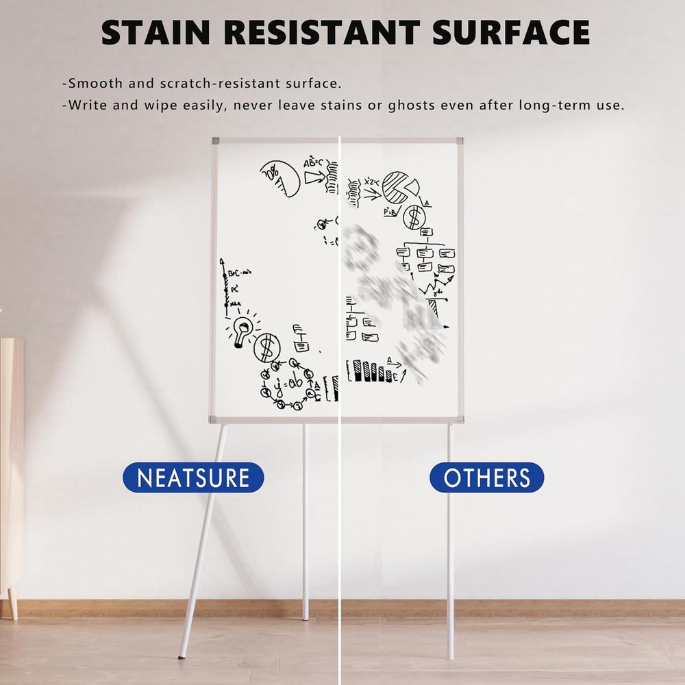 大型ホワイトボードイーゼルスタンド付き、36 x 24インチ - Whiteboard Easel Tripod のレビューと価格