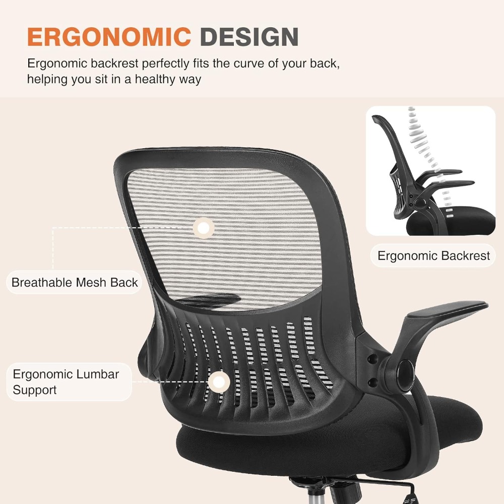 オフィスコンピューターデスクチェア、人間工学に基づいたミッド - Task Chair Mid Back のレビューと価格
