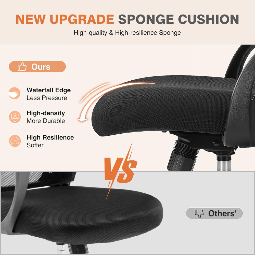 オフィスコンピューターデスクチェア、人間工学に基づいたミッド - Task Chair Mid Back のレビューと価格