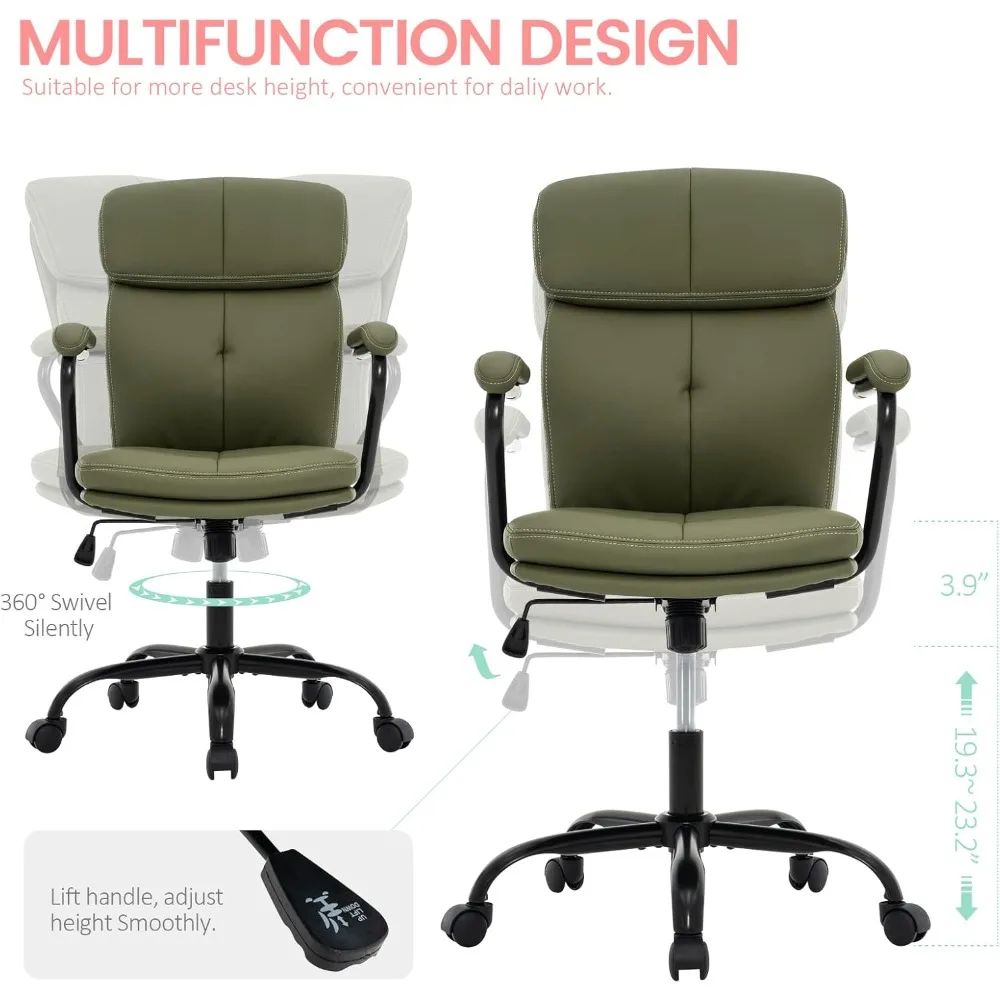 調節可能なロッキングスイベルコンピューターチェア、ホームオフ - Task Chair Mid Back のレビューと価格