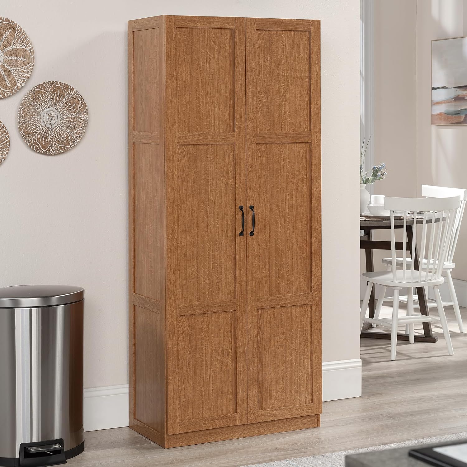 背の高い収納キャビネット、自立型キッチンパントリー収納オーガ - Office Storage Cabinet のレビューと価格