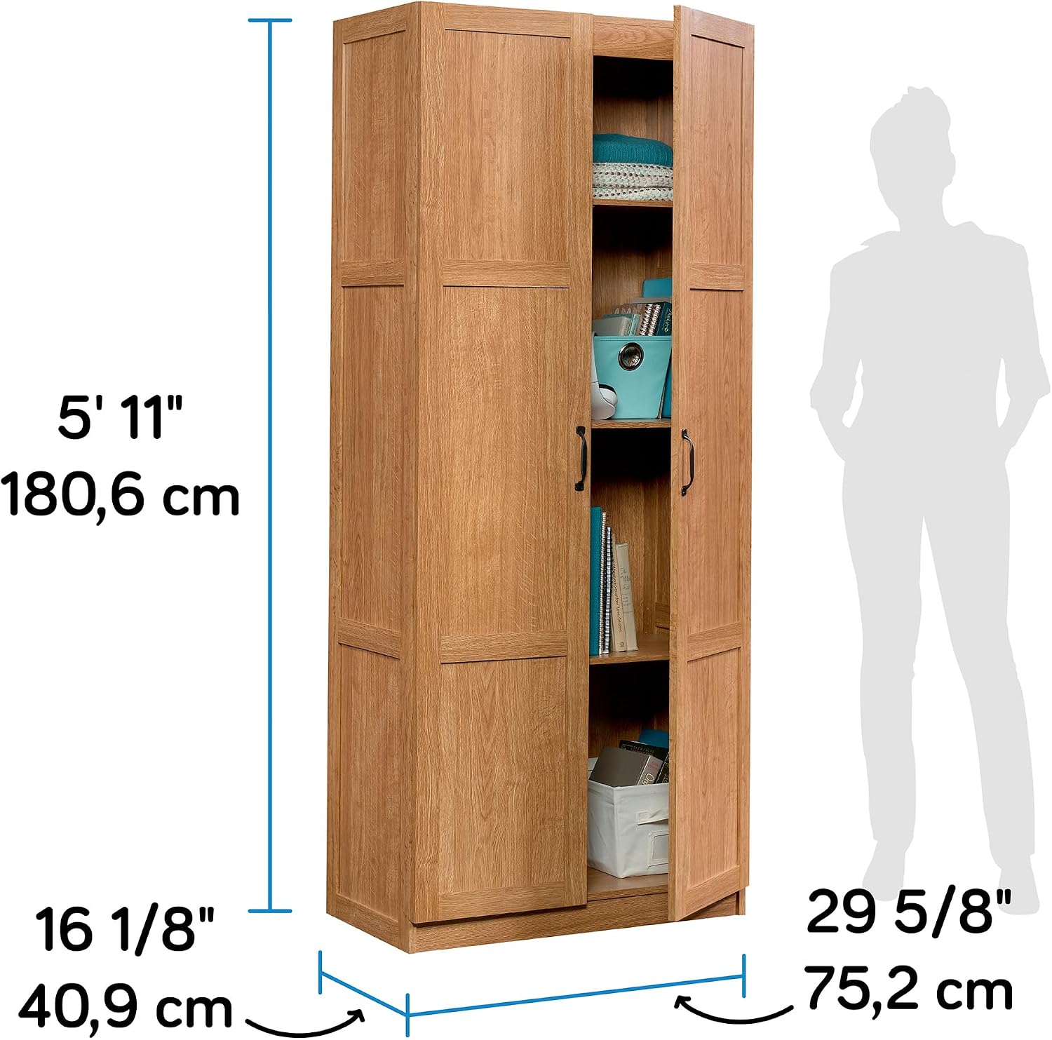 背の高い収納キャビネット、自立型キッチンパントリー収納オーガ - Office Storage Cabinet のレビューと価格