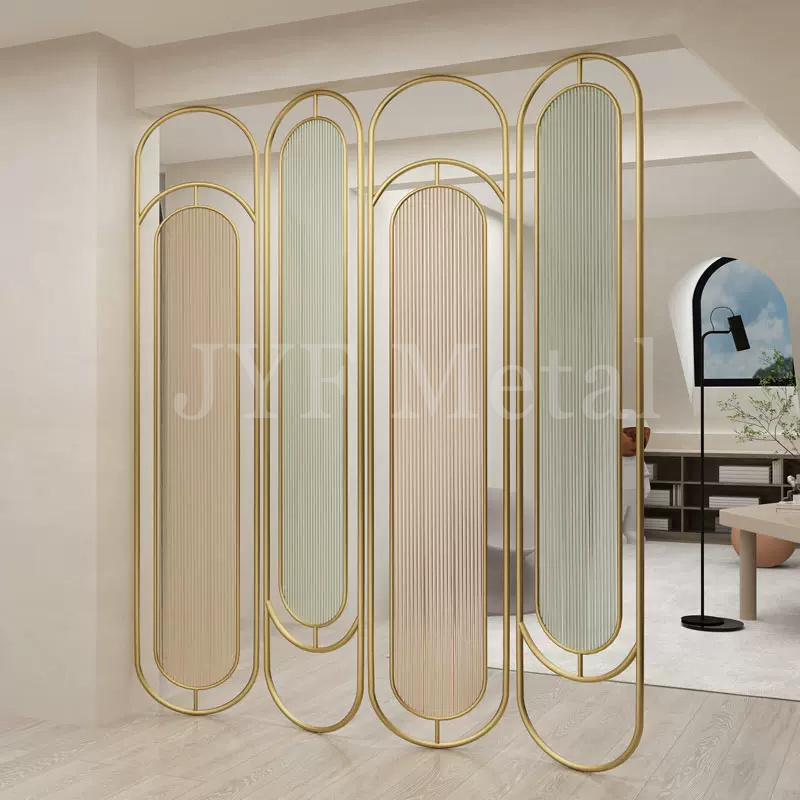 カスタムEL807レストラン装飾ステンレス鋼フレームガラス仕 - Partition Screen Divider のレビューと価格