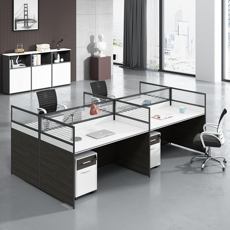 スクリーンワークステーションスタッフデスク2～8人用仕切りカ - Office Furniture Now のレビューと価格