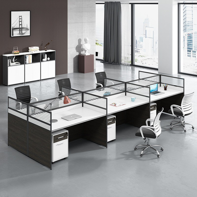 スクリーンワークステーションスタッフデスク2～8人用仕切りカ - Office Furniture Now のレビューと価格