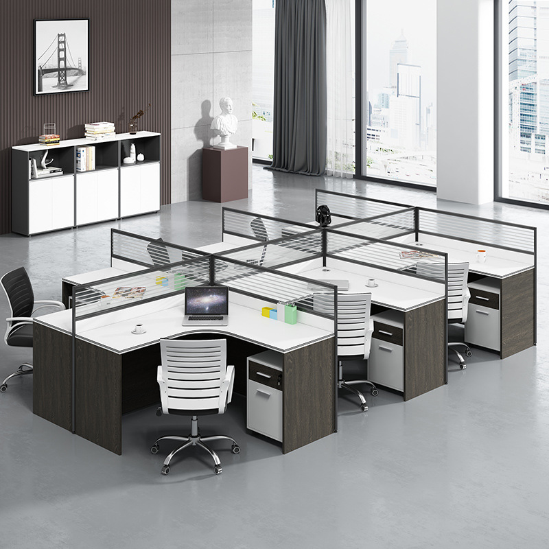 スクリーンワークステーションスタッフデスク2～8人用仕切りカ - Office Furniture Now のレビューと価格