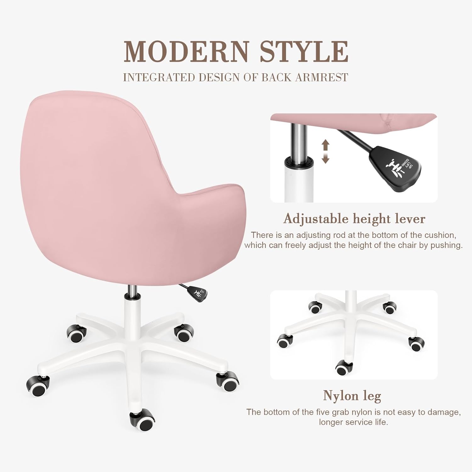 キュートでモダンなミッドバックオフィスチェア360 °    - Task Chair Mid Back のレビューと価格