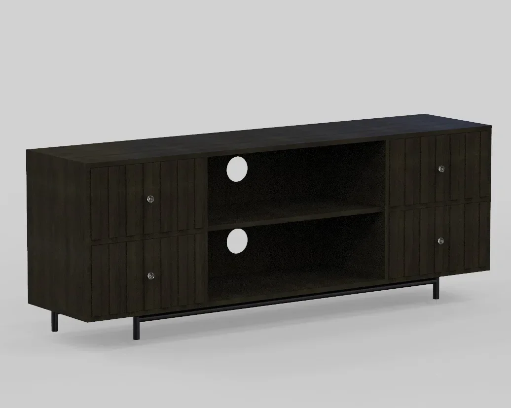 クラシックな伝統的な木製テレビ台、家庭用家具、金属脚、リビン - Office Furniture Solutions のレビューと価格