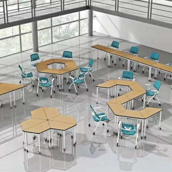 アメリカンモダン教室デスクと椅子セット学校家具学生デスクと椅 - Office Furniture Solutions のレビューと価格