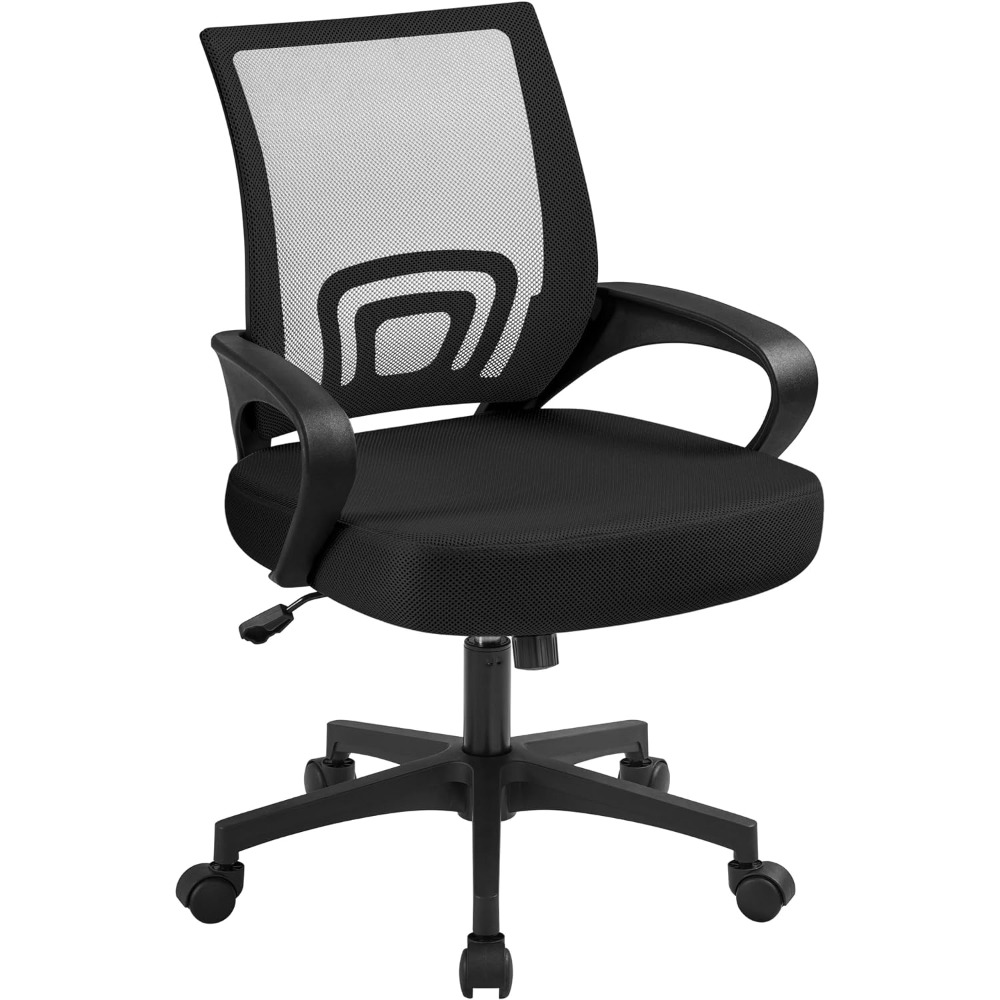 ミッドバックメッシュ人間工学に基づいたオフィスチェア、調節可 - Task Chair Mid Back のレビューと価格