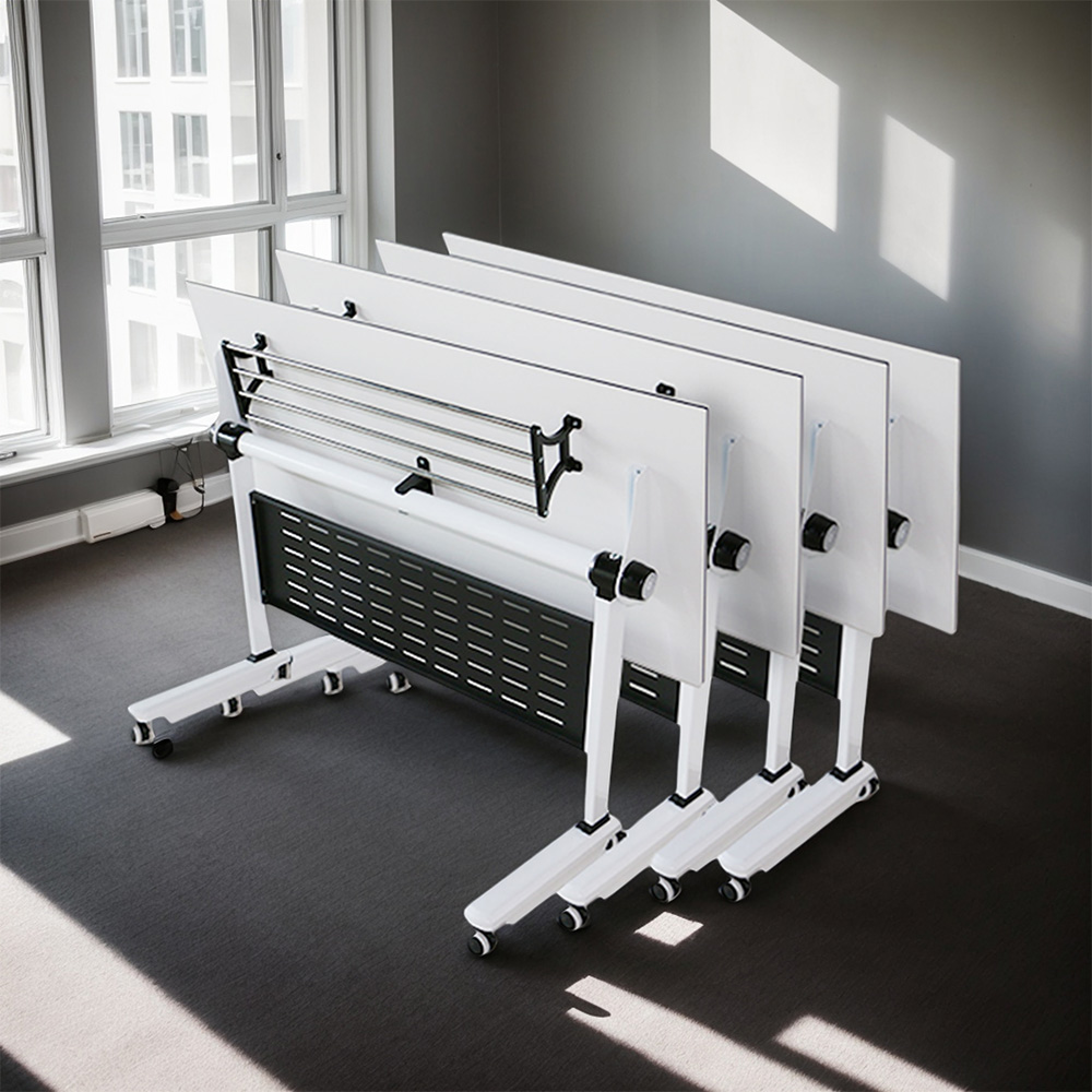 モダンな折りたたみ式学習テーブル、オフィス会議室用折りたたみ - Office Furniture Wholesale のレビューと価格