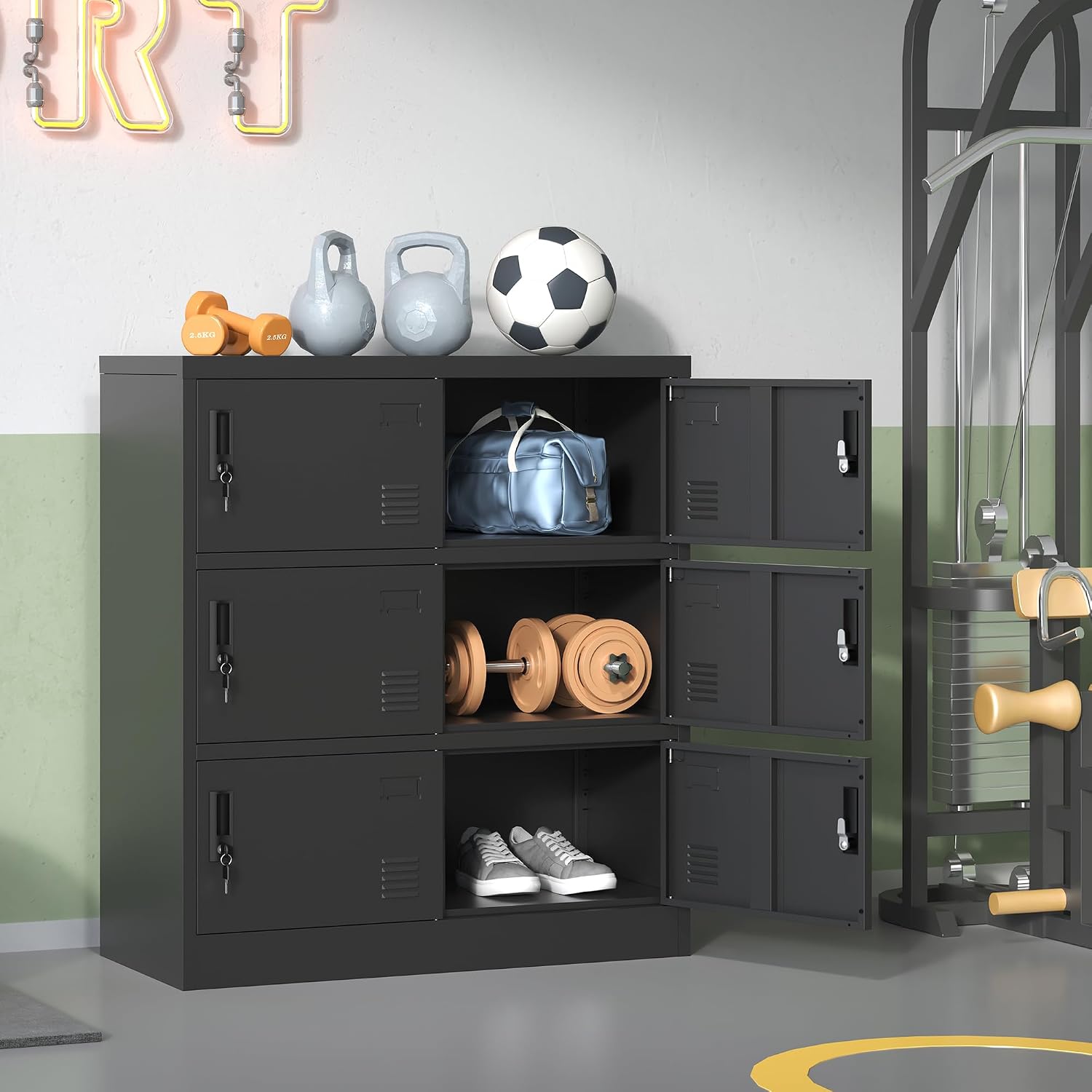 従業員用金属製ロッカー、オフィス収納ロッカー（扉付き）、スチ - Office Storage Cabinet のレビューと価格